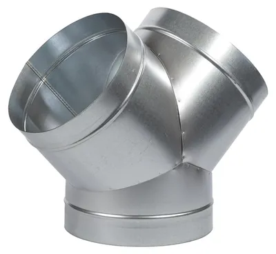 Produktbild von Y-Stück feuerverzinkt 100/100/100 mm für Lüftungssysteme bis 120°C