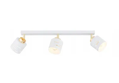Produktbild von FKL DESIGN Home Deco Deckenlampe Deckenleucht 3-flammig E27 Metall Lampenshirm Lampe aus Serie (Weiß, N910-BG3)