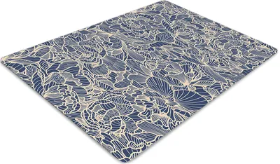 Produktbild von Stuhlunterlage Bürostuhlunterlage 120 cm x 90 cm Bodenmatte Bürostuhlunterlage - Blaue Blume
