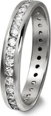 Produktbild von GoldDream Ring Damen Gr. 58 333er Weißgold silber, weiß Ringschmuck D2GDR520J58