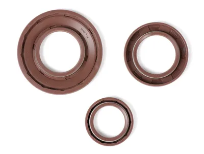 Image de Jeu de joints d'arbre BGM moteur caoutchouc brun 30x47x6mm pour Vespa Largeframe PX Lusso 1984-1986 PX80, PX125, PX150, PX200, T5 125cc, Cosa