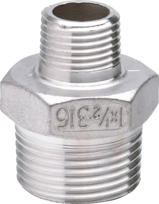 Produktbild von Edelstahl Fitting Reduziernippel 1 1/4 x 3/4 Zoll Gewindefitting
