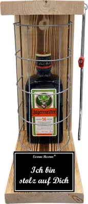 Produktbild von Jägermeister - Ich bin stolz auf Dich - Eiserne Reserve Gitterkäfig Bier Geschenk Ich bin stolz auf Dich