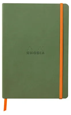 Produktbild von Rhodia 117374C, Einfarbig, Grün, A5, 80 Blätter, 90 g/m², Liniertes Papier