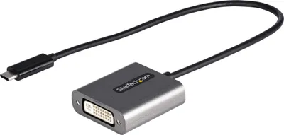 Immagine prodotto di StarTech.com Adattatore USB C a DVI - Adattatore Dongle da USB-C a DVI-D 1920x1200p - USB Type C a DVI Display/Monitor - Convertitore video - Compatibile con Thunderbolt 3 - Cavo integrato da 30 cm