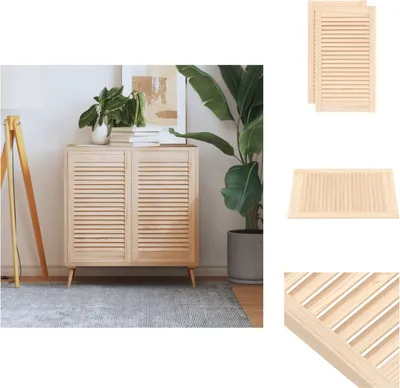 Obrázek produktu pro vidaXL Dveře šatní skříně lamelové 2 ks 69x39,4 cm masiv - Dveře šatní skříně