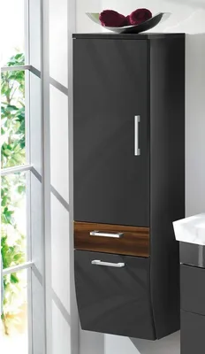 Produktbild von Hochschrank anthrazit-walnuss