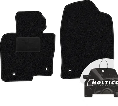 Produktbild von moto-MOLTICO Vorne Fußmatten Auto Velours Autoteppiche Schwarz Automatten Set 2-teilig passend für Mazda CX-9 ab 2018
