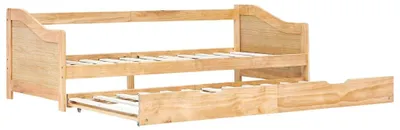 Image de vidaXL Canapé-lit Cadre de lit en pin 90×200 cm