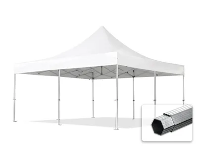 Immagine prodotto di TOOLPORT 5x5m gazebo pieghevole PVC, PROFESSIONAL alluminio, bianco