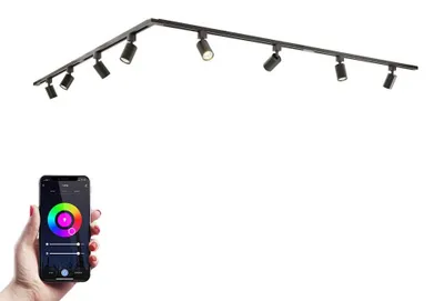 Image de HOFTRONIC - Kit système de rails 4 x 1 m 8 spots RGBWW GU10 IP20