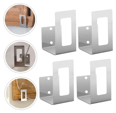 Produktbild von 4 Stück Edelstahl Wandmontage Topfdeckelhalter für Küchenutensilien