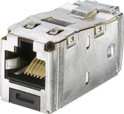 Produktbild von Panduit Mini-Com® TX6™ 10Gig™ Shielded Jack Module - TG Style, Grau, 15,7 mm, 38,1 mm, 18,8 mm