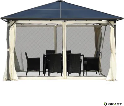 Produktbild von Alu Gartenpavillon SUMMERDREAM 3x3m beige