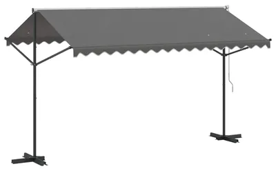 Produktbild von vidaXL Freistehende Markise Grau 4 x 3 m Polyester