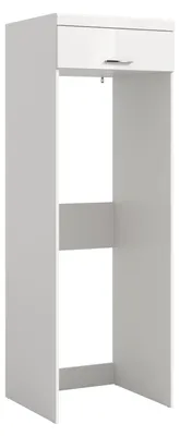 Productafbeelding van Scout wasmachinekast (breedte/hoogte/diepte: 66x200x68 cm) in wit, hoogglans en wit