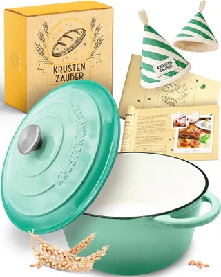 Imagen del producto de Olla Schmortopf con tapa, o olla de hierro fundido para hornear pan