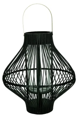 Produktbild von Pomax Tula Laterne aus Bambus, Ø 39 x H 43 cm