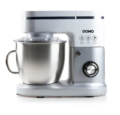 Produktbild von Domo DO9231KR, Standmixer, Edelstahl, Weiß, Schlagen, Kneten, Mixen, 6 l, Tasten, Drehregler, Edelstahl