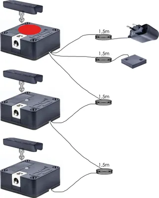 Produktbild von Solo Elektronikschloss Set - 3 Fronten, RFID, 125 kHz, Zamak/Kunststoff schwarz