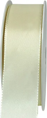 Produktbild von 50m × 40mm Visco Dekoband Taftband Schleifenband Geschenkband Schleife, Farbe:creme