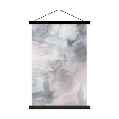 Produktbild von MuchoWow® Textilposter Wolken - Abstrakt - Malen 40x60 cm mit schwarzem Rahmen - Wanddekorationen