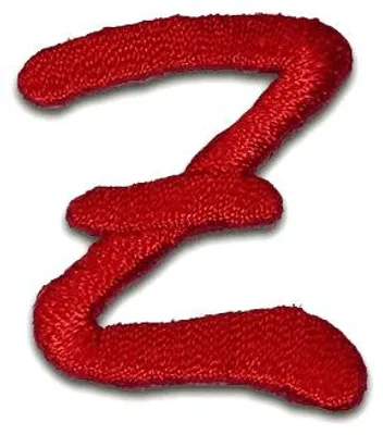 Produktbild von Buchstabe Z 3.1x2.8cm: Alphabet Buchstaben Einzeln Auswählbar - Aufnäher, Bügelbild, Aufbügler, Applikationen, Patches, Flicken, Zum Aufbügeln