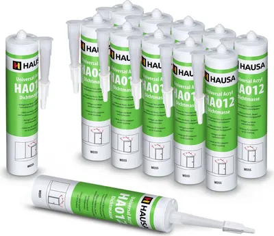 Produktbild von HAUSA Maleracryl HA012 elastische Acryl-Dichtmasse Innen & Außen weiß 12 x 310ml
