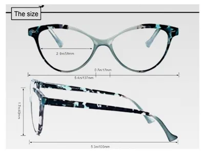 Produktbild von Lesebrille Damen Cat Eye, Hochwertige Brillen, Komfortable Lesehilfe