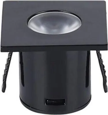 Produktbild von Mini LED-Einbaustrahler 1W 90° quadratisch Schwarz - Warmweiß 2300K - 3500K
