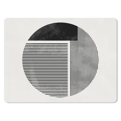 Produktbild von MuchoWow® Mauspad Mousepad Minimalismus - Kreis - Design 40x30 cm - Mousepads - Maus Mat - Pad - Mausunterlage - Anti Rutsch