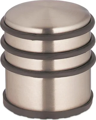 Produktbild von 9 x Türstopper, aus Edelstahl, H x D: 7,5 x 7 cm, hoch & schwer, rutschfest, Türzuschlagbremse mit Gummiring, bronze