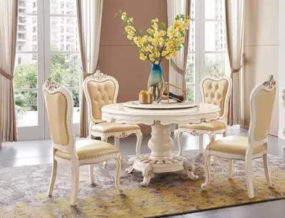 Immagine prodotto di Set sala da pranzo tavolo da pranzo e 4 sedie mobili classici 5 pezzi nuovo