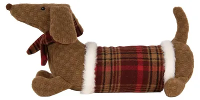 Obrázek produktu pro Clayre & Eef – plyšový jezevčík 42 x 20 x 21 cm, hnědý, syntetický