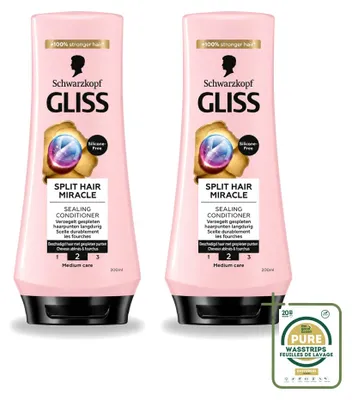 Image de 2 x Après-shampoing réparateur Gliss Hair Repair pour cheveux fourchus - 200 ml - Lot de 2