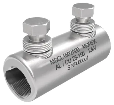Zdjęcie produktu dla MSCL150 Al/cu 25-150MM2 12KV 2XŚRUBA Aluminiowa SB Złącze Kablowe