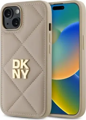 Obrázek produktu pro Etui Dkny Quilted Stack Logo Na Iphone 14 - Beżowe