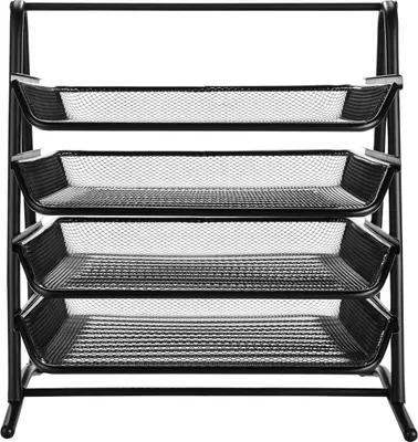 Produktbild von Famanu Dokumentenhalter 4 Fächer - Metall - Schwarz