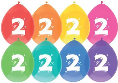 Produktbild von Haza-Ballons 2 Jahre, Packung mit 8 Stück
