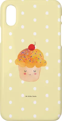 Produktbild von Mr. & Mrs. Panda Iphone 10 Handyhülle Cupcake - Gelb Pastell - Geschenk, Wunder, Hülle, Cupcakes, Koch, Muffin, Lustige Sprüche, Motivation, Küche Deko, Handy, X, Cover
