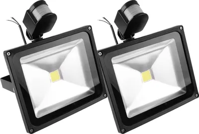 Immagine prodotto di Greenmigo 2 pezzi faretti LED da 30 W bianco caldo con sensore di movimento, proiettori, faretti da esterno, faretti da parete in alluminio nero, IP65 impermeabili, 85-265 V CA