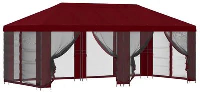 Produktbild von Pavillon mit Seitenwänden 6 x 3 m Bordeauxrot