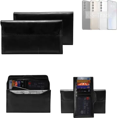Produktbild von K-S-Trade Handy Hülle kompatibel mit Meizu 20 Pro Schutz Hülle Tasche Schutz Case Handytasche Kunstleder schwarz, 1x