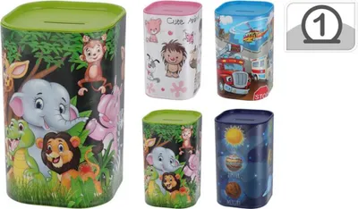 Obrázok produktu pre Pokladnička plastová 76x76x120mm
