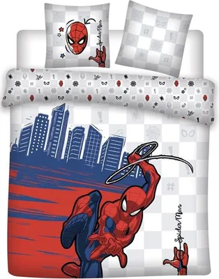 Productafbeelding van Spiderman Dekbedovertrek Shoot! - Katoen 65 x 65 cm - 140 x 200 cm