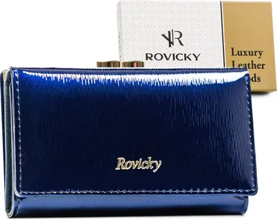 Image de Rovicky Portefeuille en cuir pour femme Oeoro bleu foncé Taille unique