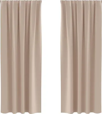 Obrázok produktu pre vidaXL Zatemňujúce závesy s krúžkami 2 ks Taupe 225 x 140 cm