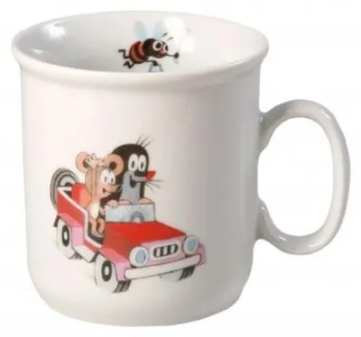 Produktbild von Maulwurf und Auto, Kinderbecher 250 ml, tschechisches Porzellan Thun 1794