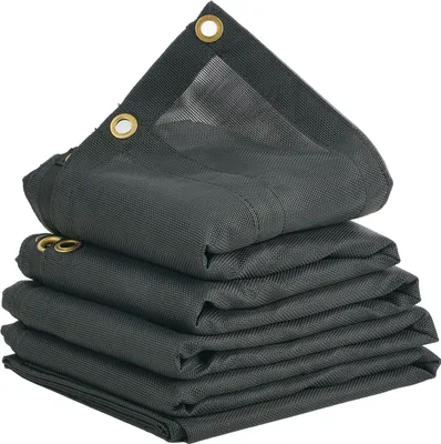 Immagine prodotto di Telone per autocarri VEVOR 2,1 x 6,7 m, nero rivestito in PVC, copertura robusta con doppia tasca, occhielli in ottone, tessuto rinforzato a doppio ago, adatto per sistema di ribaltamento manuale o elettrico