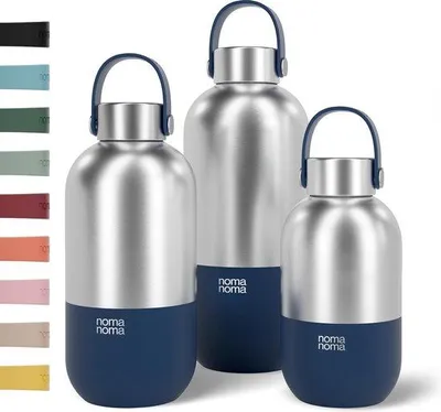 Produktbild von Isolerter Thermosflasche aus Edelstahl, 500 ml, 750 ml & 1 Liter, leckgeschützte Thermosflasche für Kohlensäure, klimaneutral und BPA-frei.